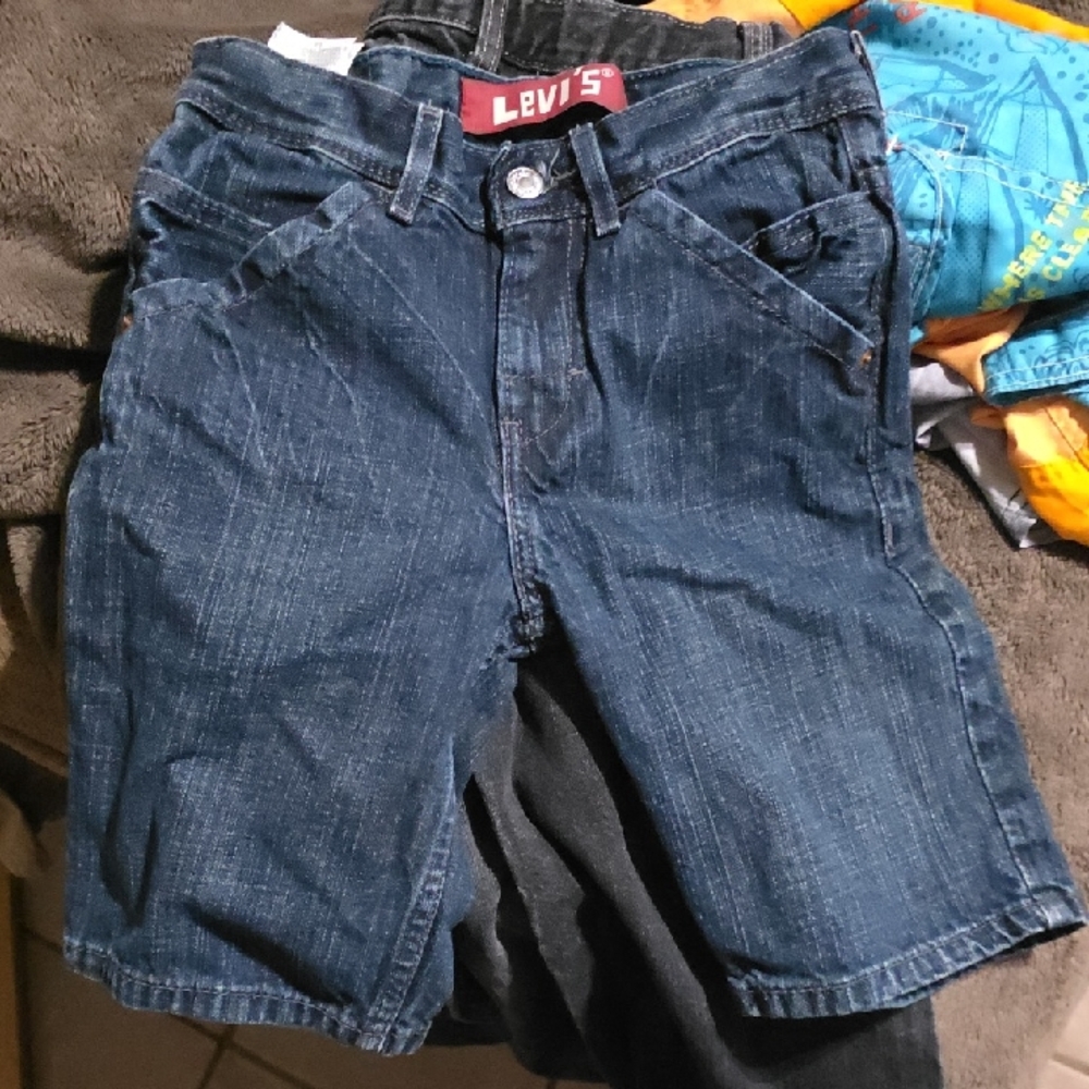 Levi's Kids Dark Blue Denim Shorts